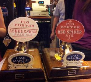 Pig & Porter beer. What to look for on the bar in Kent, Sussex - and Surrey - pubs.