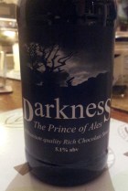 Exeter Brewery Darkness - a fine example of a stout.