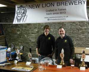 New Lion Brewer Mat Henney (left) with colleague Paul Hawksworth at their launch event.