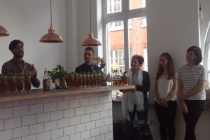 Making the Honey Badger beer cocktail